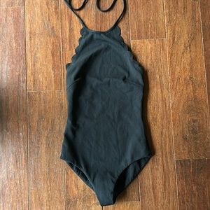 Marysia Swim Black Size XS One Piece Halter Scalloped - Brand New!